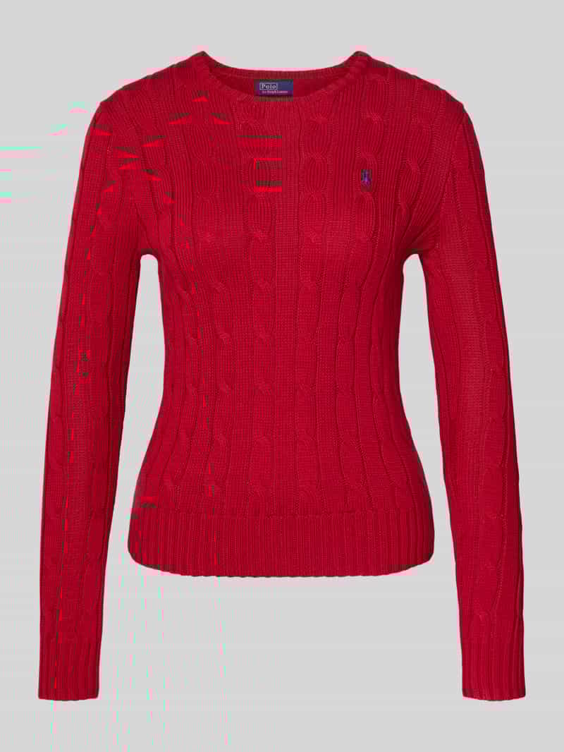 Polo Ralph Lauren Gebreide pullover met labelstitching model 'JULIANNA'