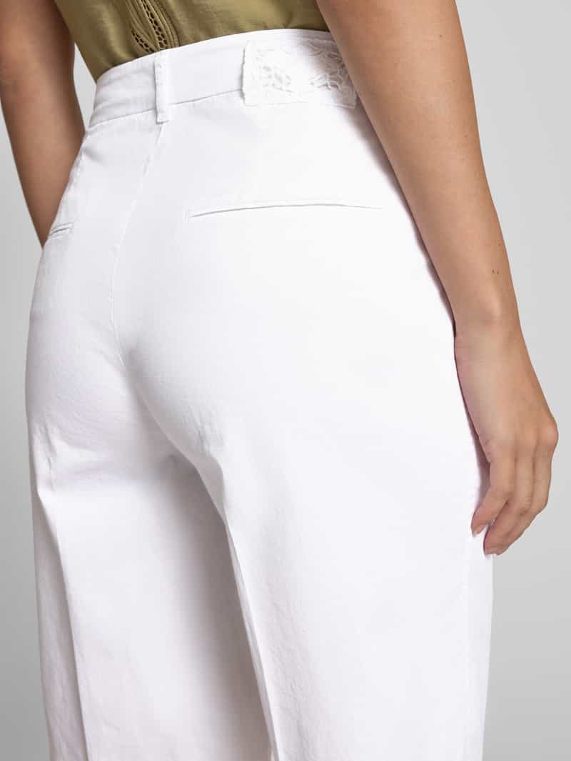 CAMBIO Wide leg korte broek met persplooien model 'STELLA BERM'