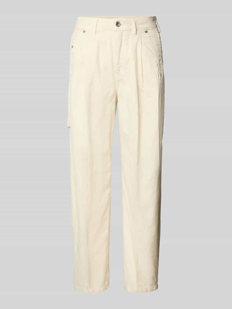 drykorn Tapered fit broek met structuurmotief model 'QUALIFY'