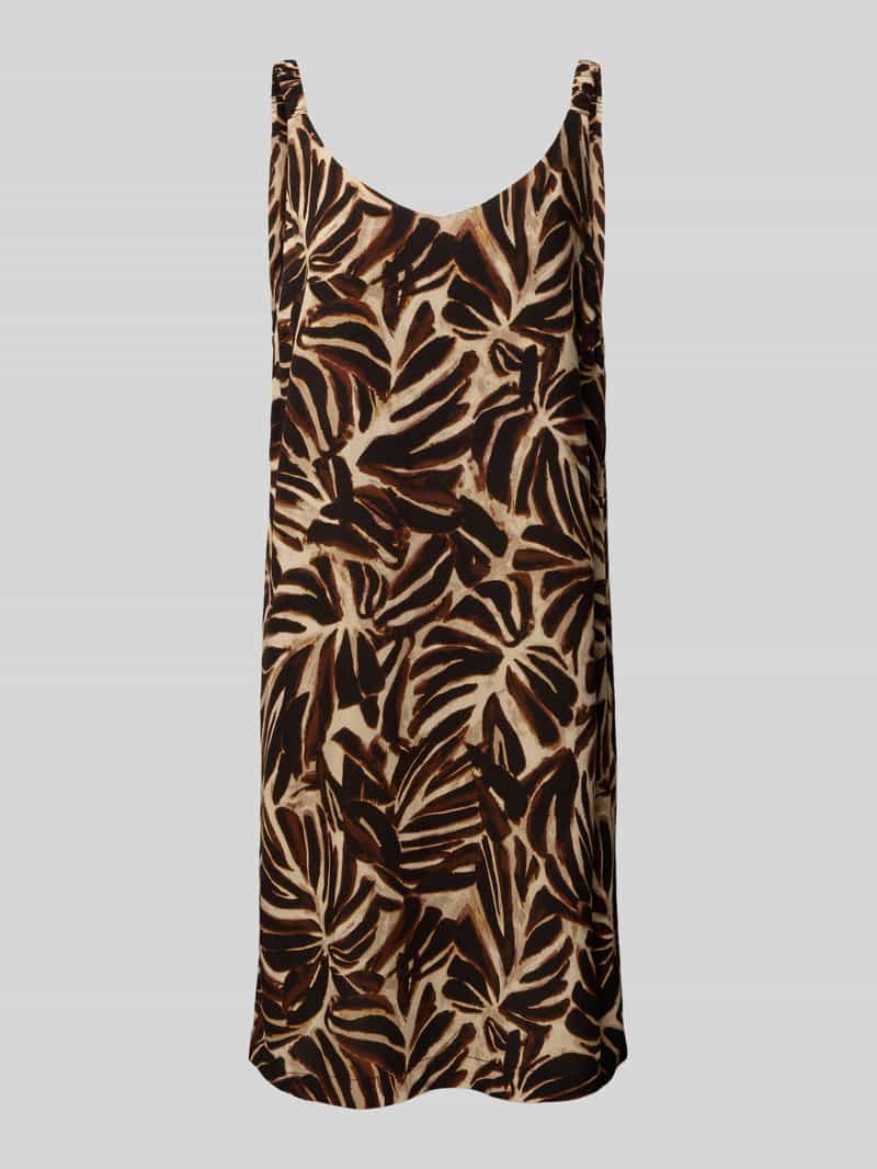 Soyaconcept Knielange jurk van viscose met V-hals