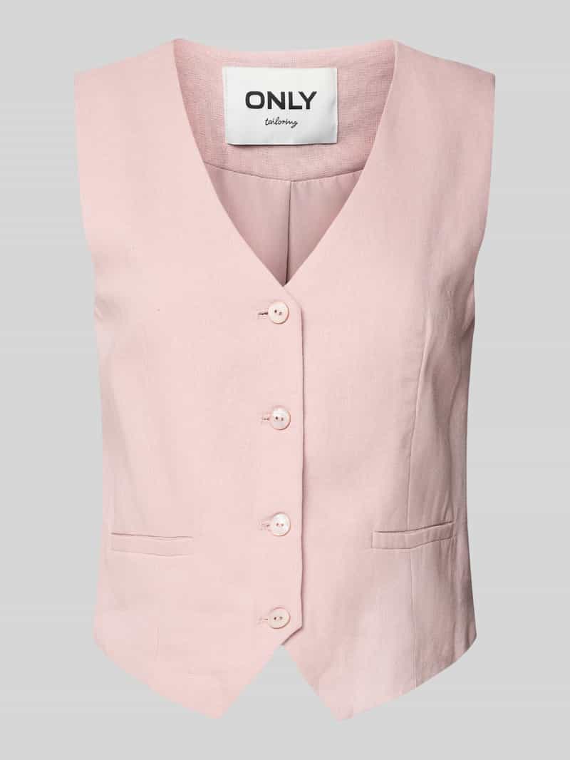 Only Regular fit gilet met klembandjes model 'CARO'