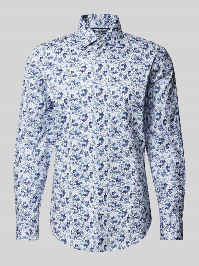 Jake*s Slim fit zakelijk overhemd met kentkraag