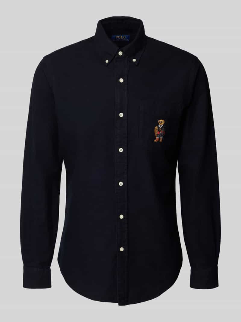 Polo Ralph Lauren Custom slim fit vrijetijdsoverhemd met motiefstitching