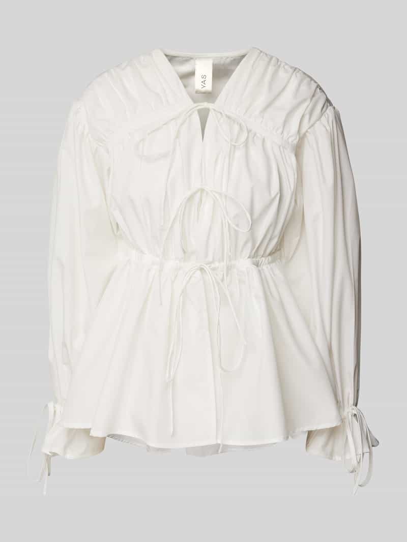YAS Regular fit blouse met koordsluiting