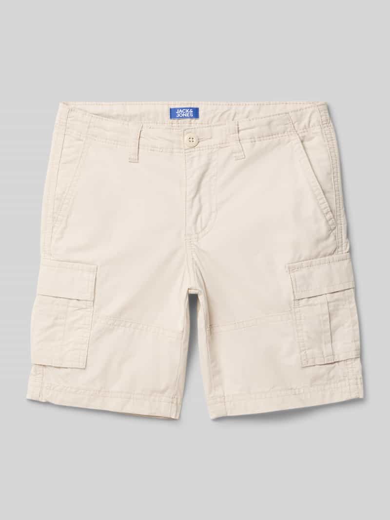 jack & jones Regular fit korte cargobroek met labelpatch model 'BOWIE'