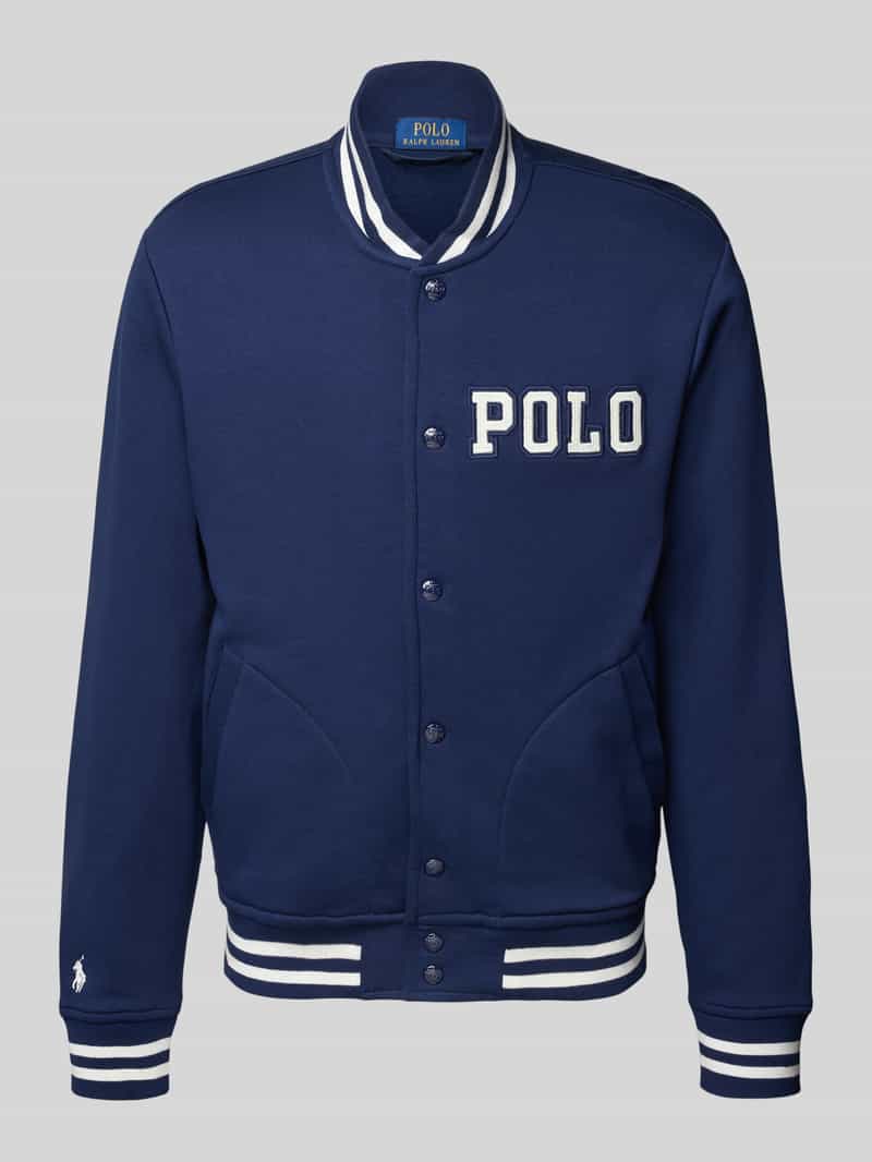Polo Ralph Lauren Collegejack met labelstitching en steekzakken