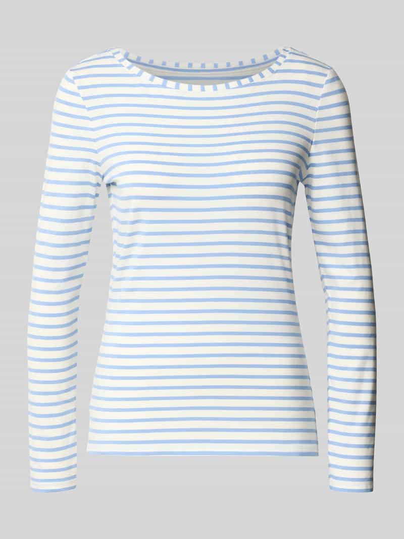 Shirt met lange mouwen in all-over look met ronde hals