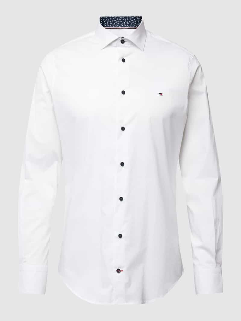 Tommy Hilfiger Tailored Slim fit zakelijk overhemd met labelstitching