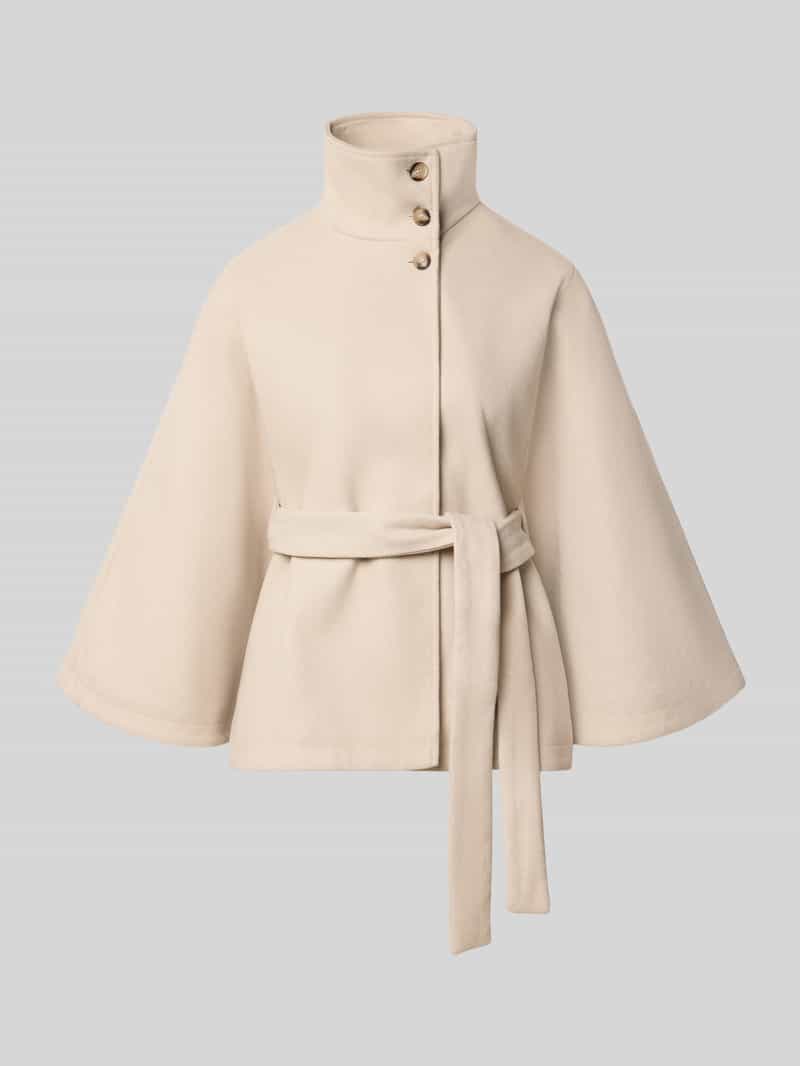 Pieces Loose fit poncho met bindceintuur model 'AIKEN'