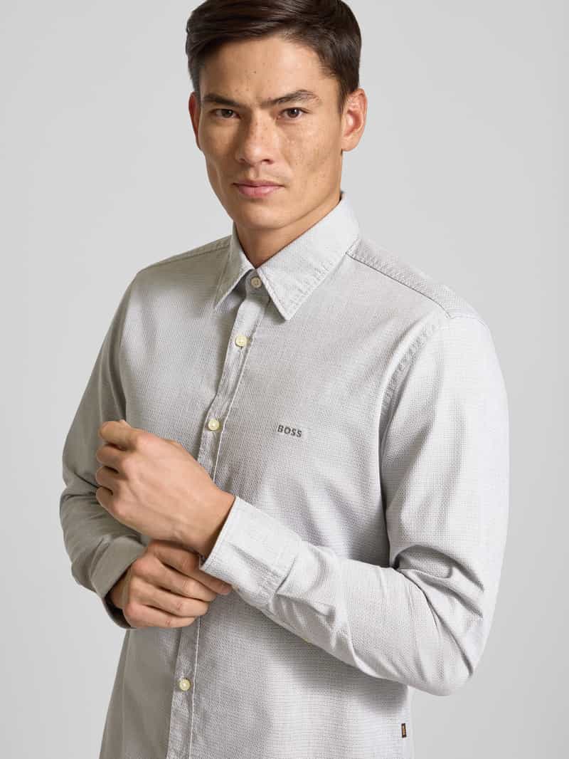 Boss Orange Regular fit vrijetijdsoverhemd van katoenmix model 'RELEGANT'