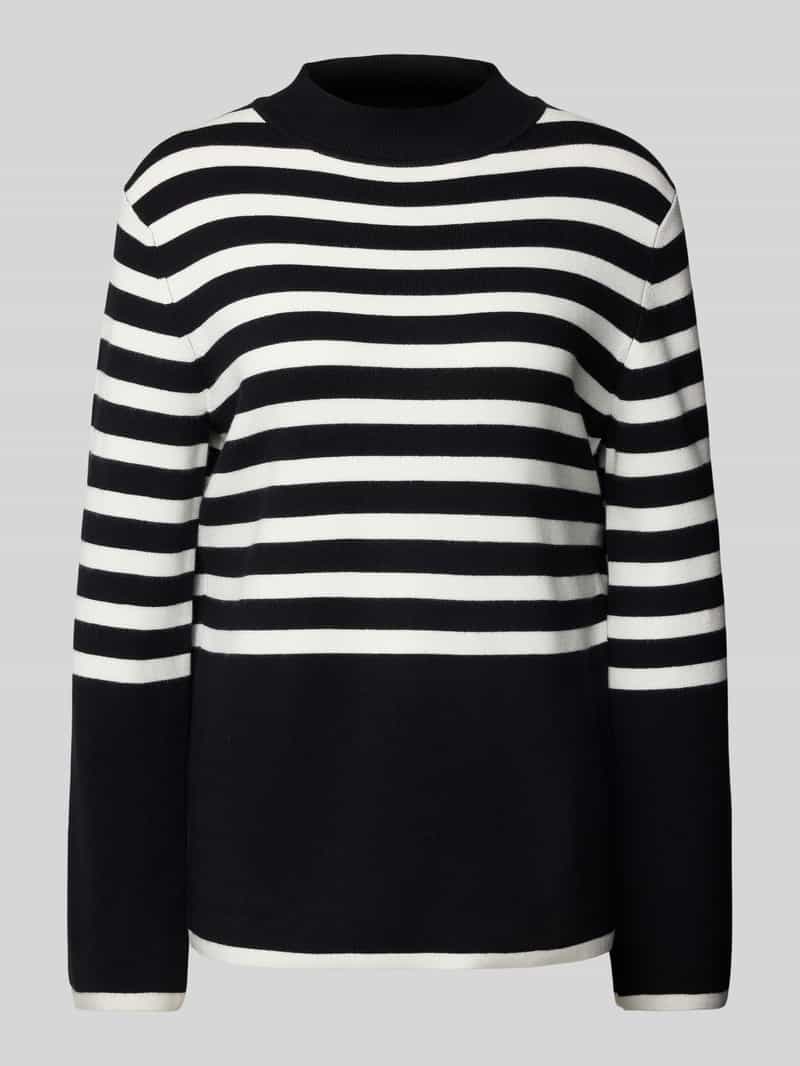 s.Oliver BLACK LABEL Comfort fit gebreide pullover van viscosemix met ronde hals