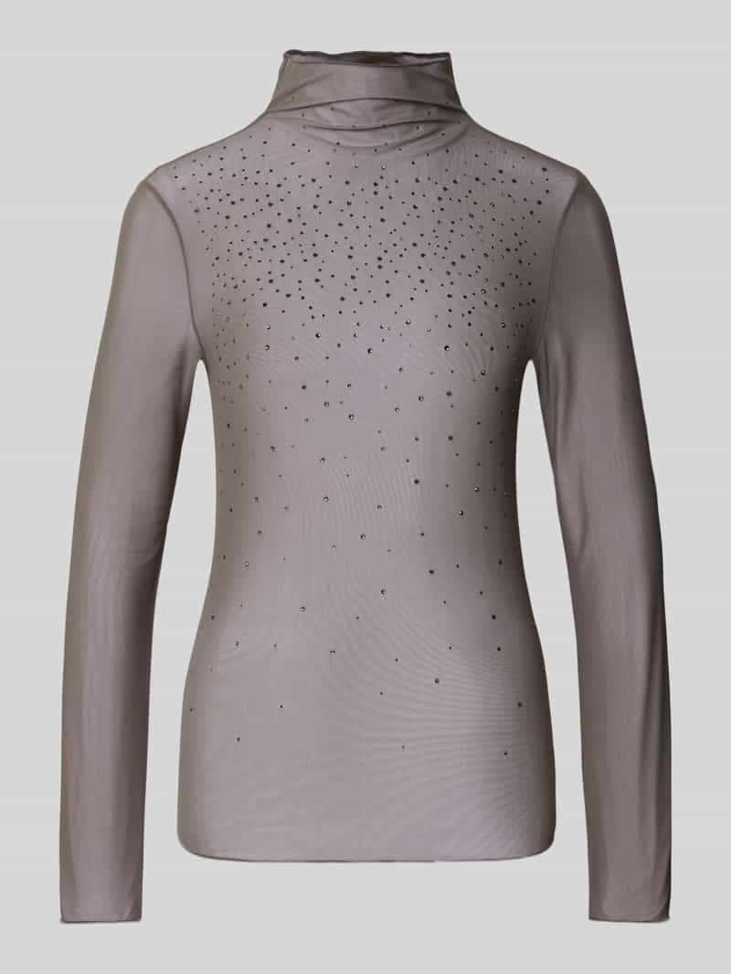 Marc Cain Shirt met lange mouwen van transparant materiaal