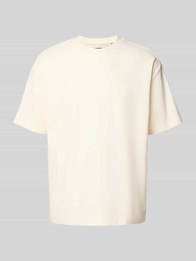 MCNEAL T-shirt met geribde ronde hals