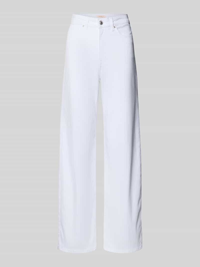 Wide leg-jeans van katoenmix model 'MADISON'