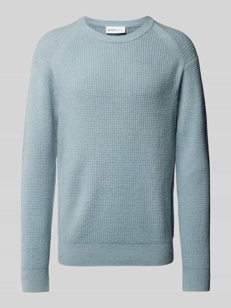 Tom Tailor Denim Regular fit gebreide pullover met wol en structuurmotief