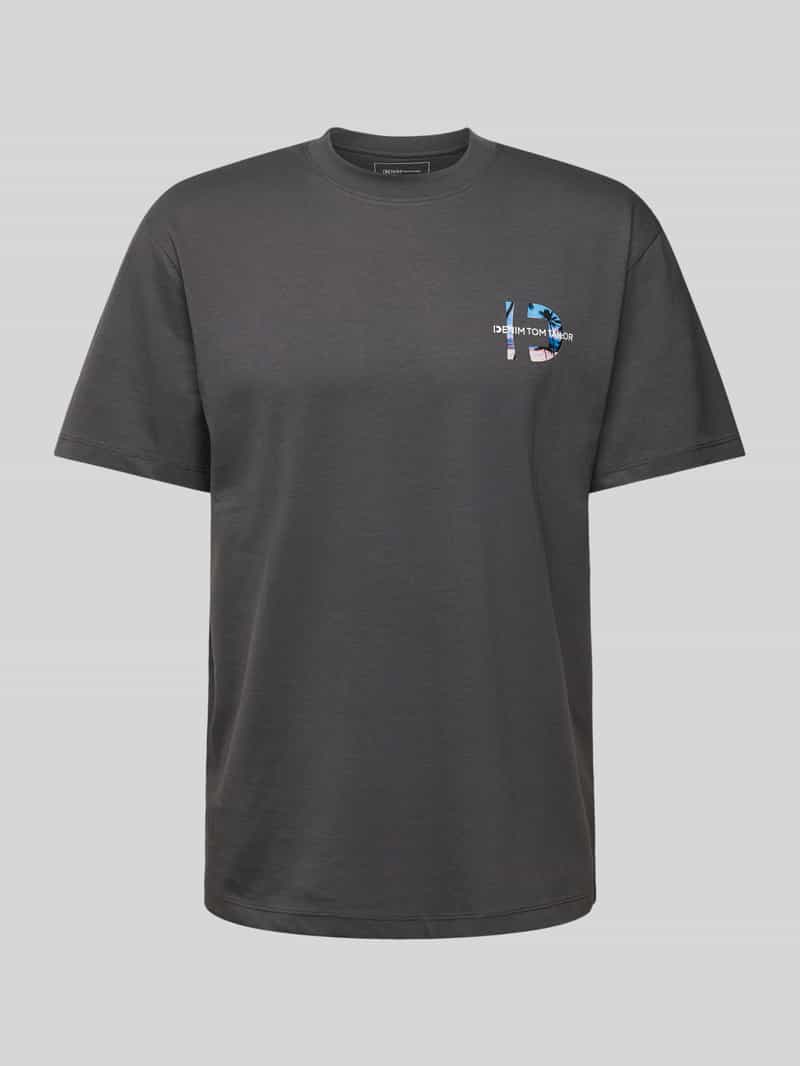 Tom Tailor Denim Relaxed fit T-shirt met labelprint