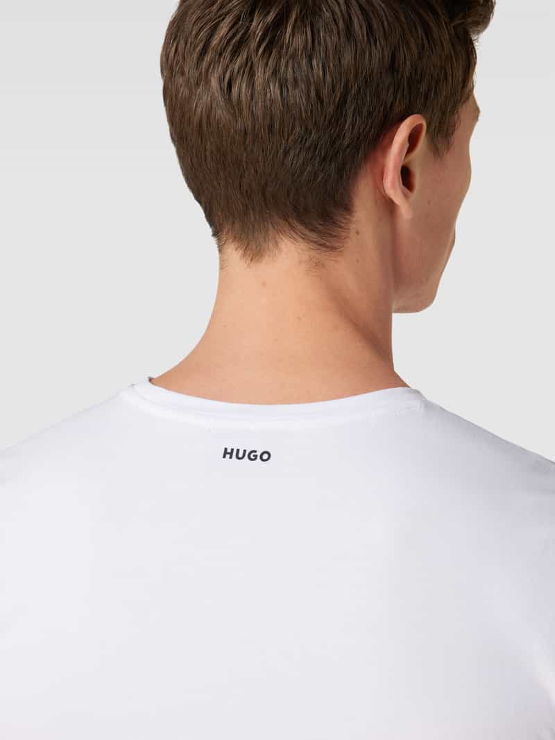 HUGO T-shirt met logoprint in een set van 2 stuks model ' -Round'