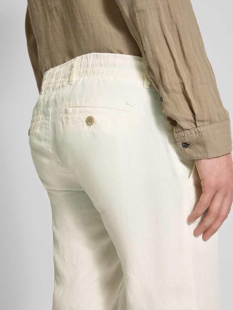 BRAX Linnen broek met tunnelkoord model "FABIO JOK"