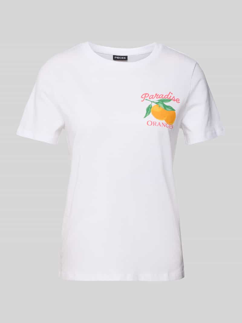 Pieces Regular fit T-shirt van puur katoen model 'SUMMER'