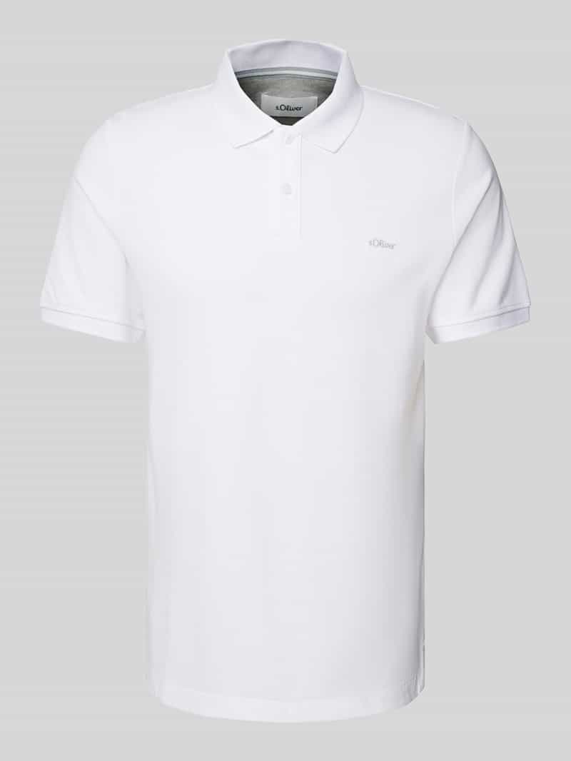s.Oliver RED LABEL Regular fit poloshirt van puur katoen met labelstitching
