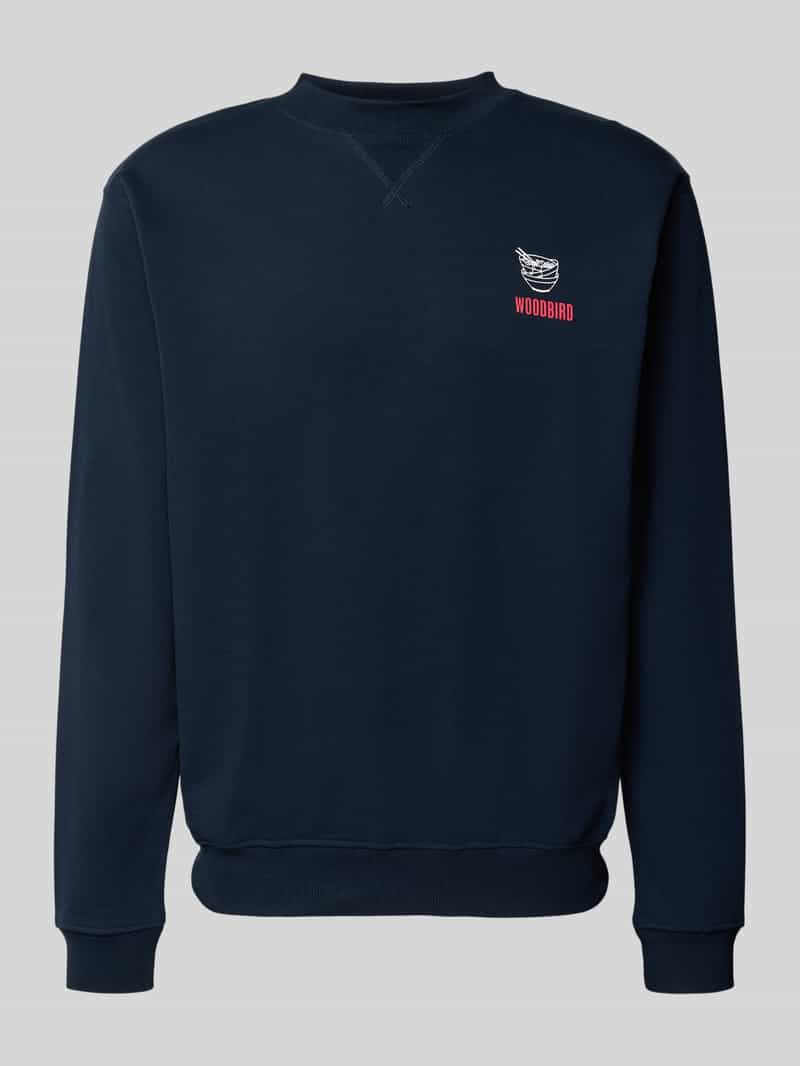 WOODBIRD Sweatshirt met labelprint model 'Cane'