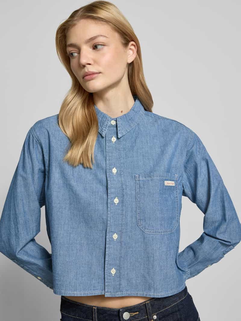 Calvin Klein Jeans Korte blouse in denimlook