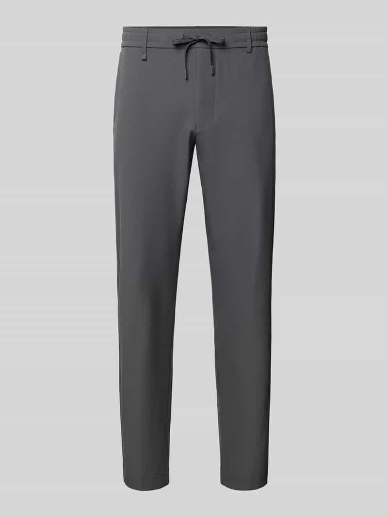 BOSS Green Regular fit stoffen broek met tunnelkoord, model 'Convert'