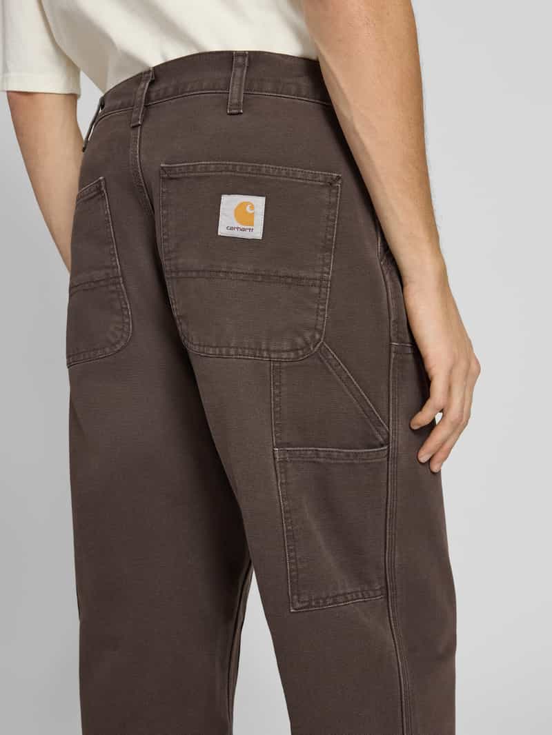 Carhartt Work In Progress Straight leg jeans met siernaden model 'DOUBLE KNEE'