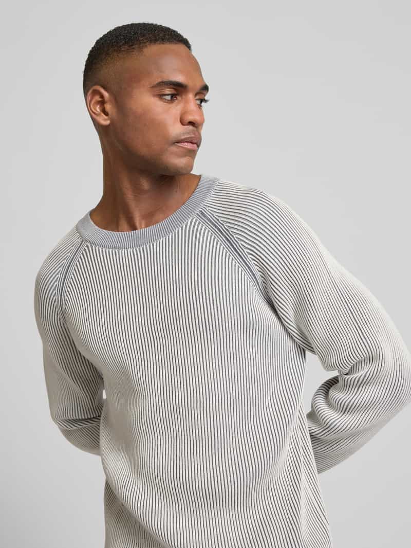HUGO Gebreide pullover met ribboorden model 'Squizzo'