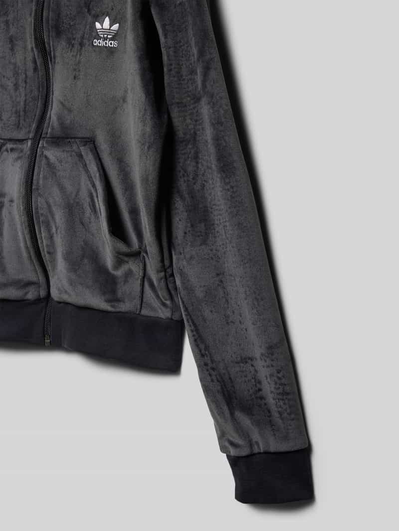 adidas Originals Sweatjack van suède met labelstitching