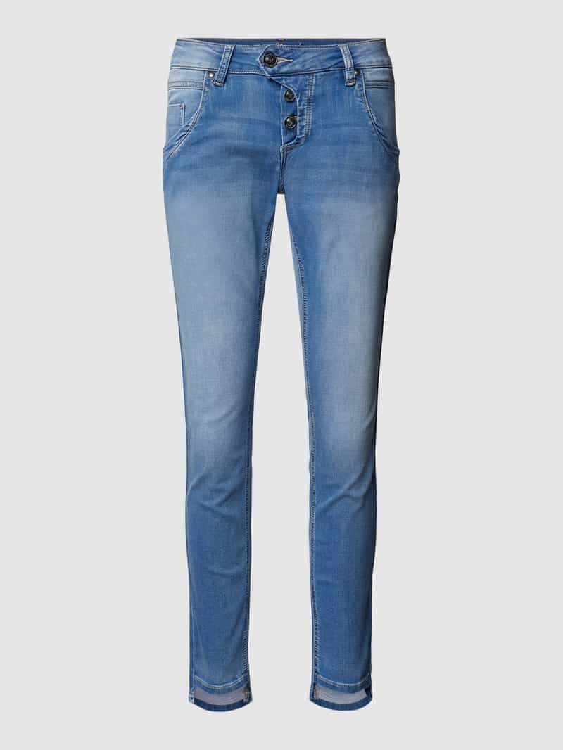 Slim fit jeans met verkort model, model 'MANIE' Blue Monkey
