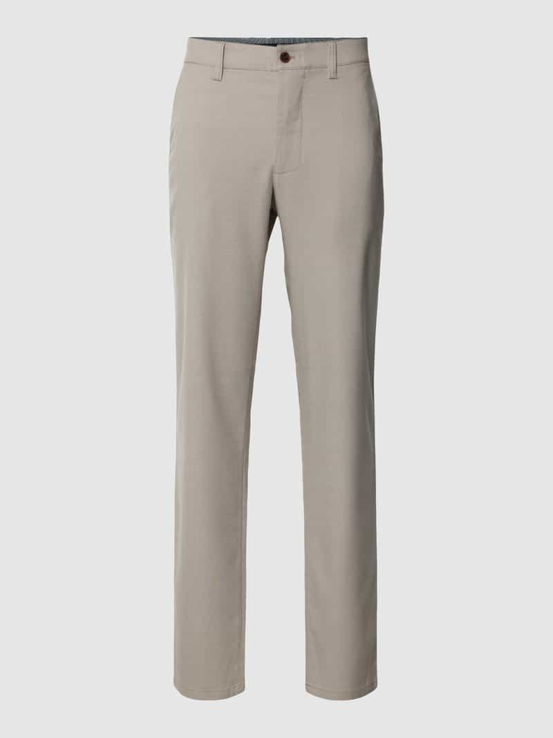 Christian Berg Men Regular fit broek met viscose en structuurmotief