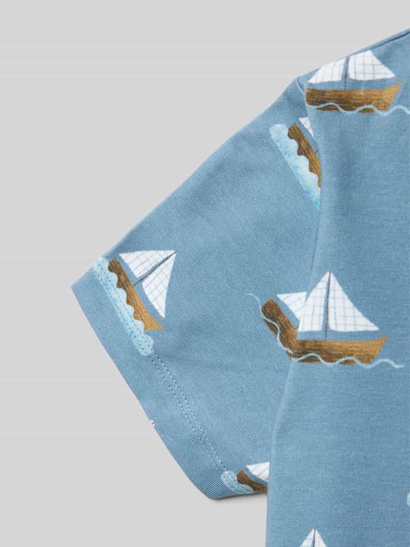 name it T-shirt met geribde ronde hals model 'FILLE'