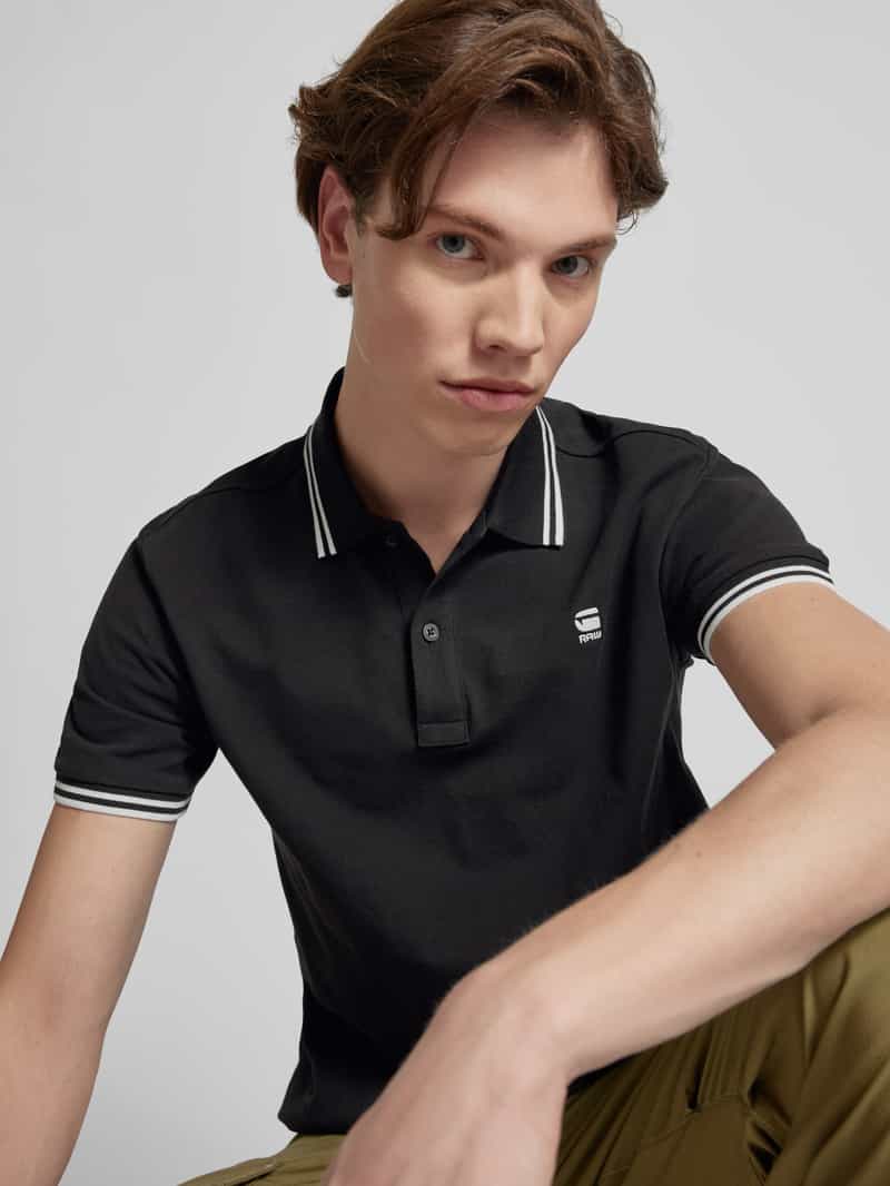 G-Star Raw Slim fit poloshirt met verlengde achterkant model 'Dunda'