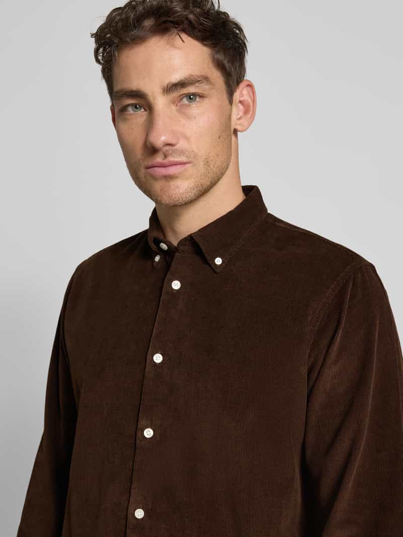 Selected Homme Regular fit ribcordoverhemd van puur katoen model 'DANNI'