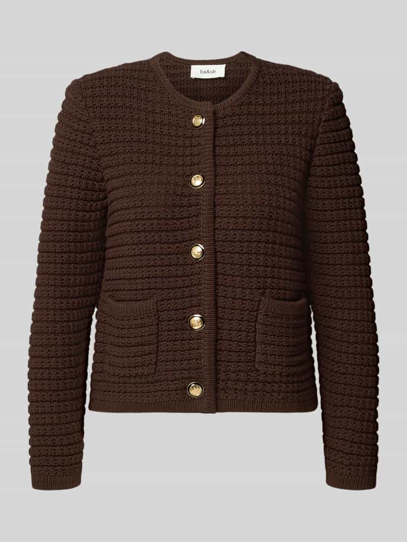 Bash Gebreid jack met steekzakken model 'GASPARD'