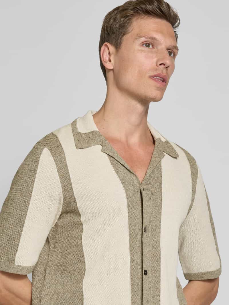 Profuomo Regular fit vrijetijdsoverhemd met reverskraag