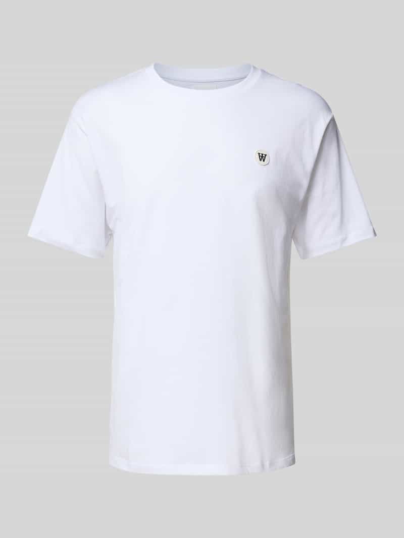 Wood T-shirt met logobadge model 'Ace'
