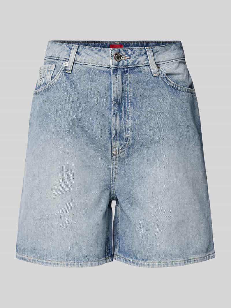 HUGO Relaxed fit jeans met labelstitching model 'Gelita'