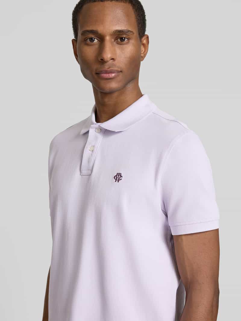 MCNEAL Regular fit poloshirt met knoopsluiting en labelstitching