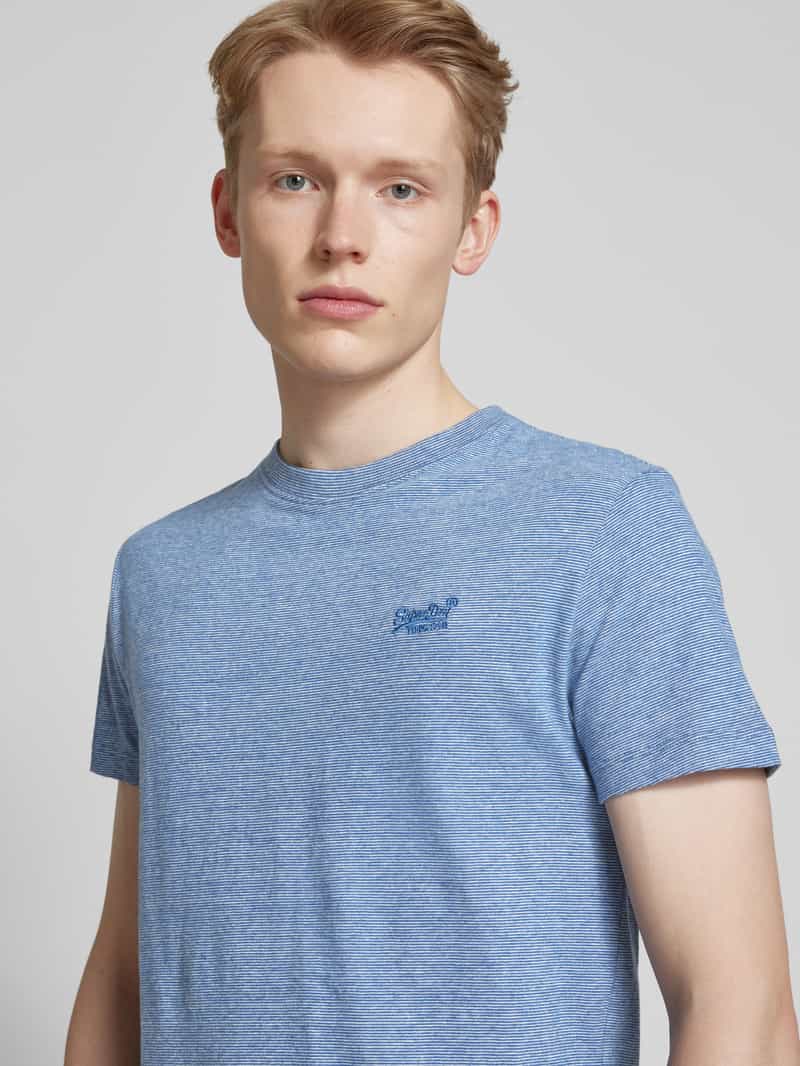 Superdry T-shirt met labelstitching