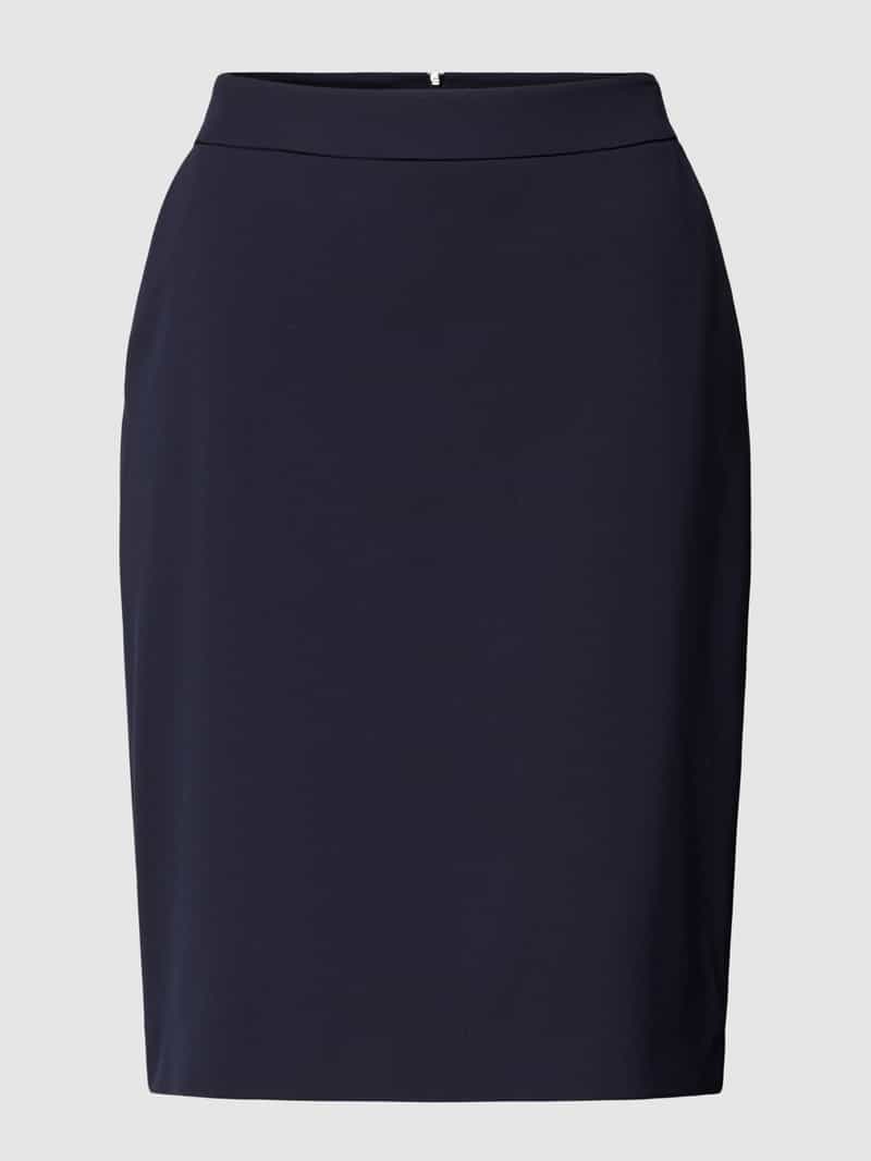 comma Knielange rok in effen design