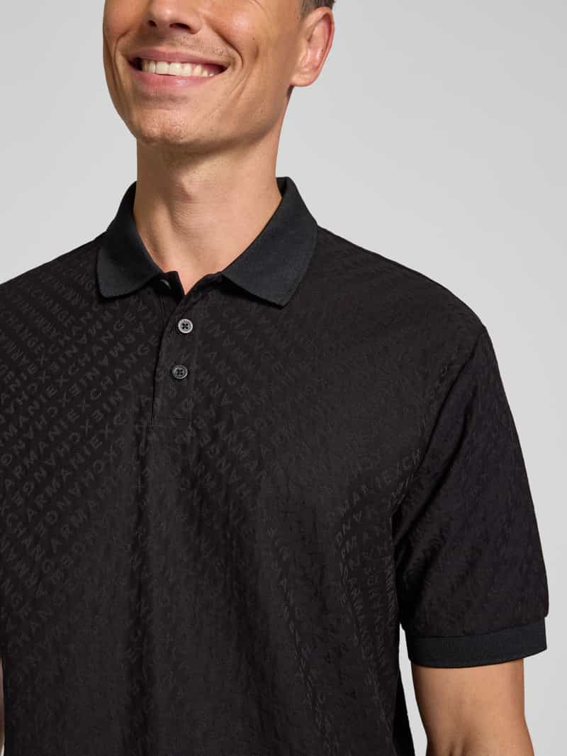 Armani Exchange Regular fit poloshirt met knoopsluiting