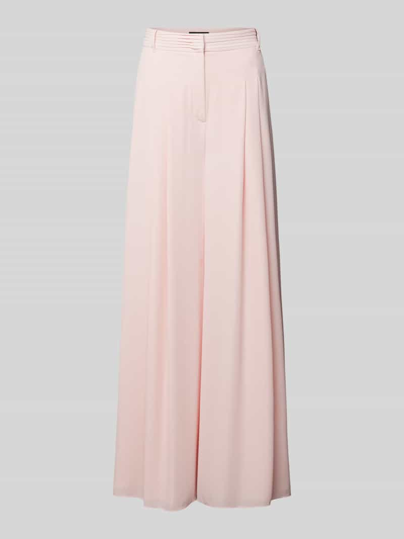 Marc Cain Wide leg stoffen broek met bandplooien