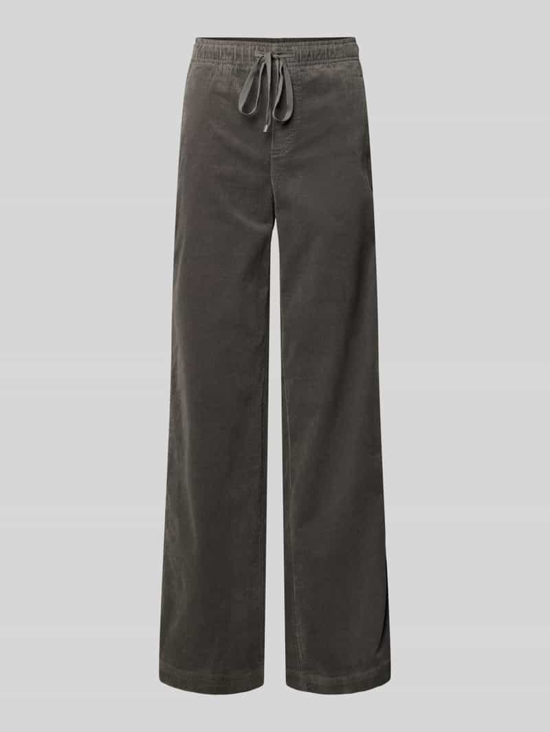 Opus Relaxed fit corduroy broek met tunnelkoord, model 'Mileni'