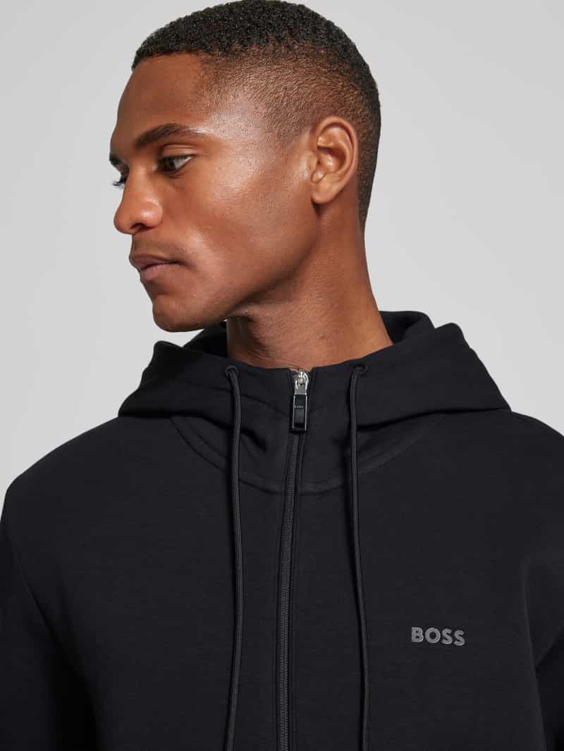 BOSS Green Sweatjack met labeldetail model 'Saggy'