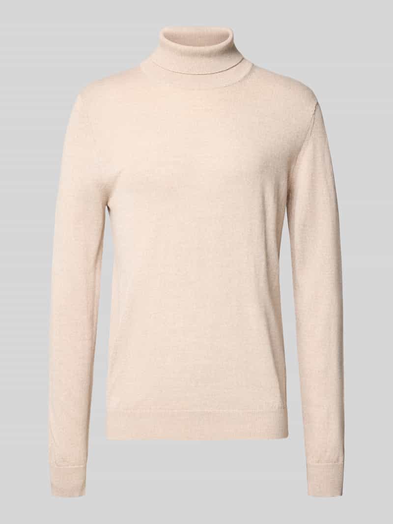 Pullover van wolmix met col