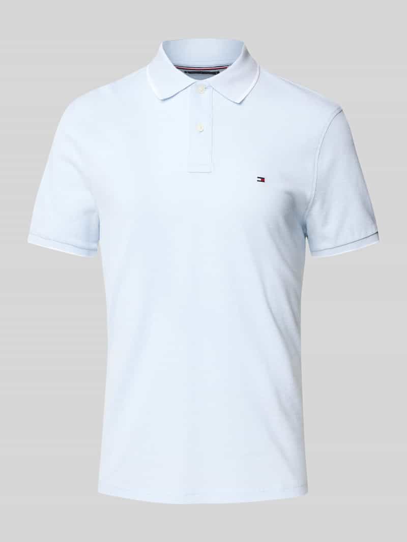 Tommy Hilfiger Regular fit poloshirt van een mix van katoen en linnen