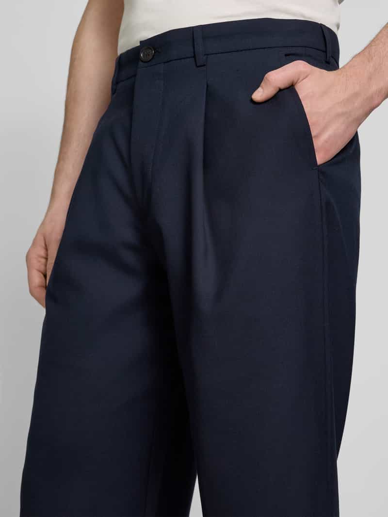 Wood Relaxed fit stoffen broek met stolpplooien