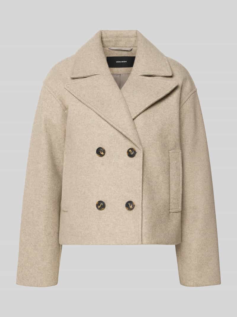 Kort Trenchcoat met dubbele knoopsluiting Model 'VINCELINE'